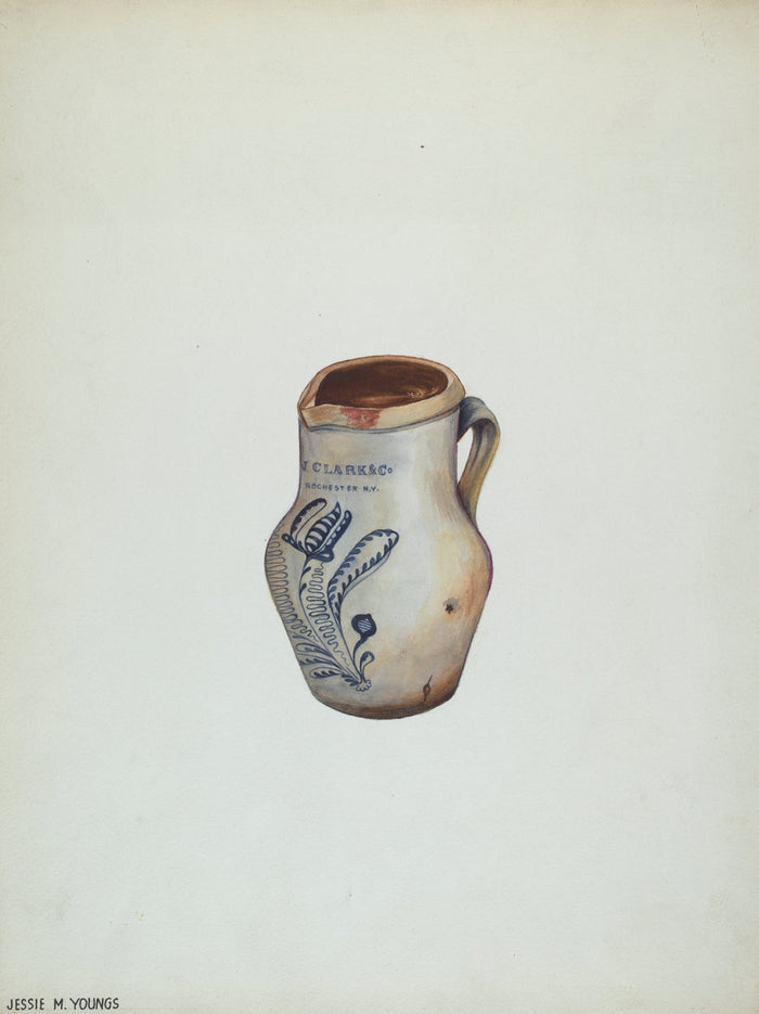 Water Pitcher by Jessie M. Youngs (American, active c. 1935), 16X12