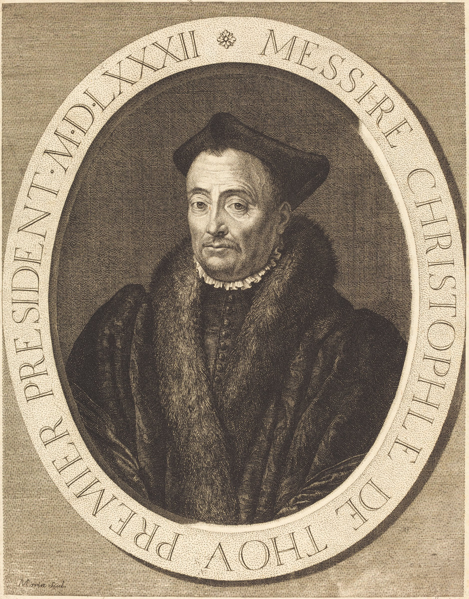 Christophe de Thou by Jean Morin (French, c. 1600 - 1650), 16X12"(A3)Poster Print