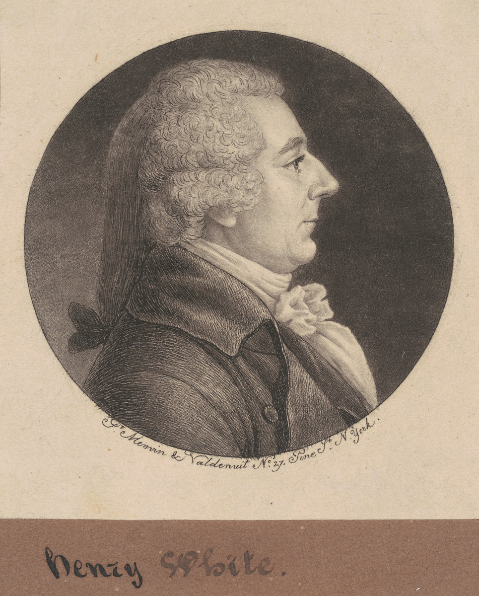 Henry White by Charles B. J. Févret de Saint-Mémin (French, 1770 - 1852), 16X12"(A3)Poster Print