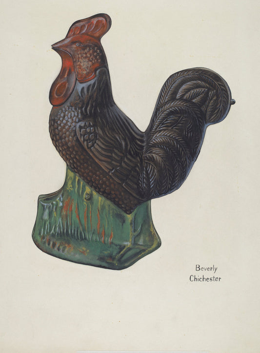 Toy Bank: Rooster by Beverly Chichester (American, active c. 1935), 16X12"(A3)Poster Print