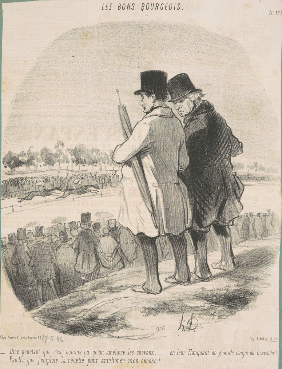 Dire ... que c'st comme ça qu'on améliore les chevaux ... by Honoré Daumier (French, 1808 - 1879), 16X12"(A3)Poster Print