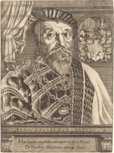 Pancraz von Freyberg Hohenschau by Hanns Lautensack (German, 1524 - 1561/1566), 16X12"(A3)Poster Print