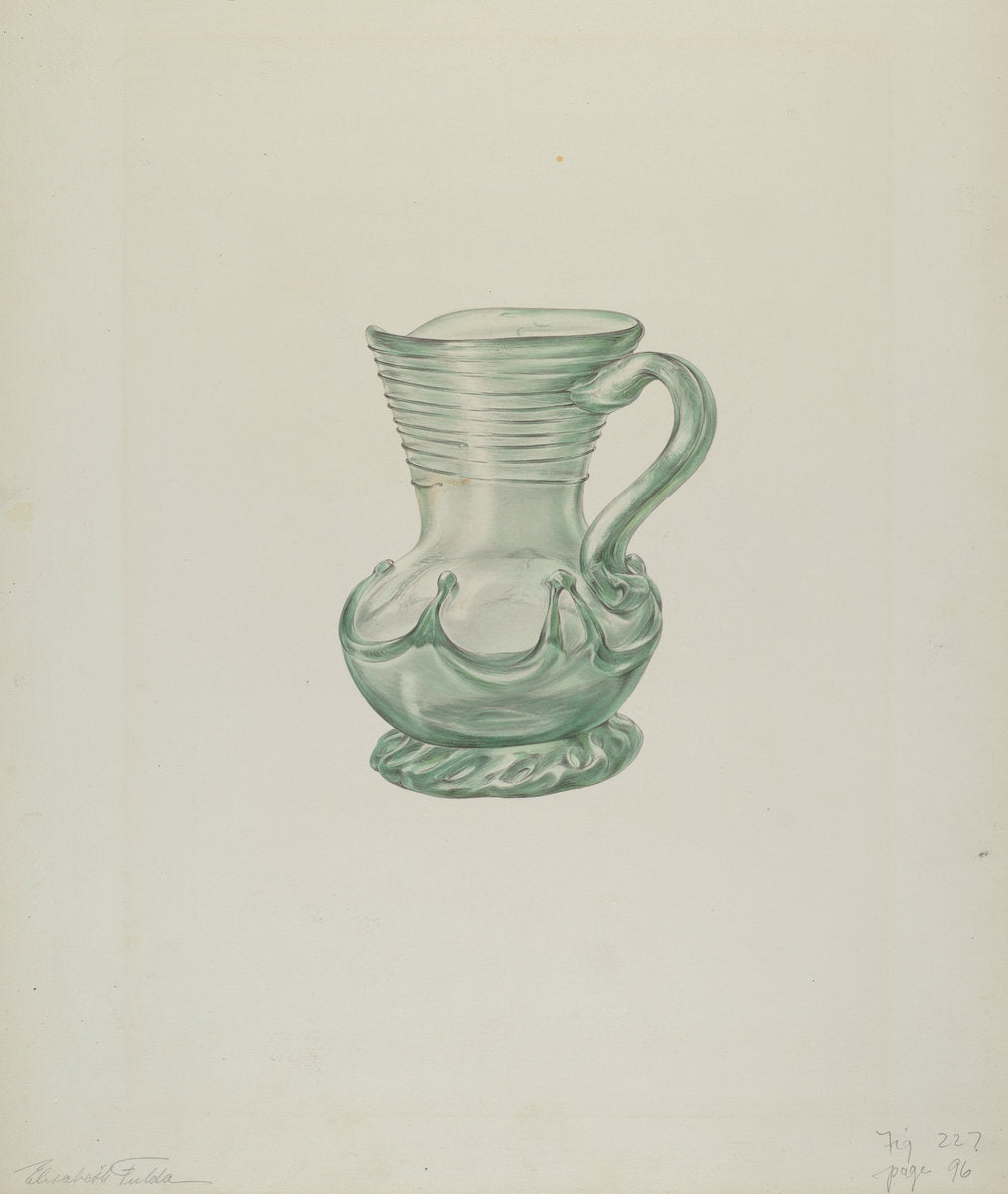 Pitcher by Elisabeth Fulda (American, active c. 1935), 16X12"(A3)Poster Print