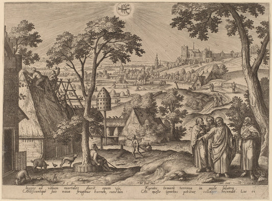 He that layeth up treasure for himself... (Cancer) by Adriaen Collaert after Hans Bol (Flemish, c. 1560 - 1618), 16X12"(A3)Poster Print