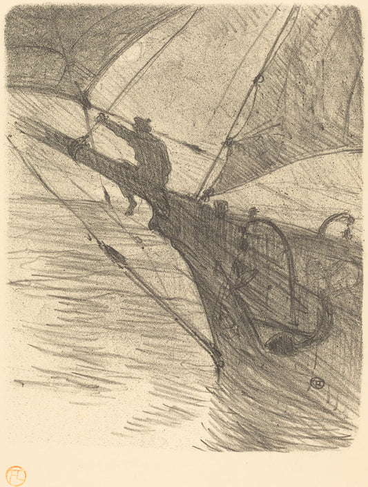 Oceano Nox by Henri de Toulouse-Lautrec (French, 1864 - 1901), 16X12"(A3)Poster Print