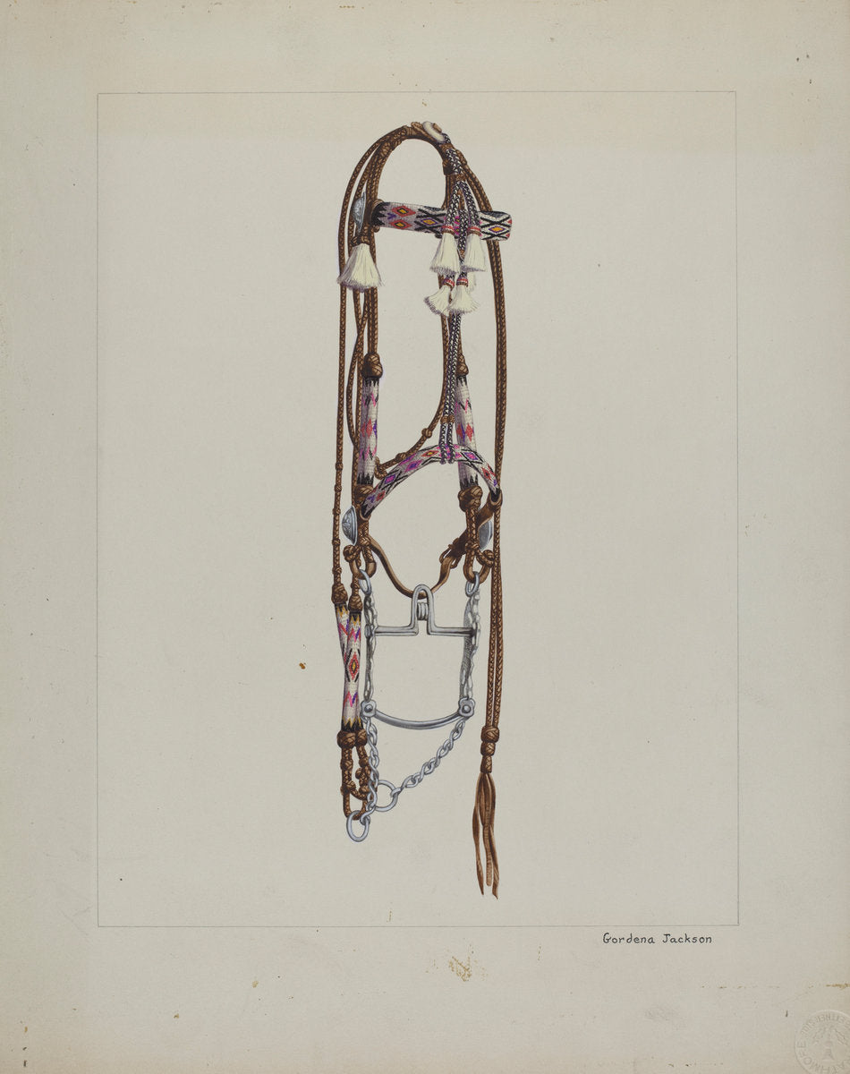 Horse Hair Bridle by Gordena Jackson (American, 1900 - 1993), 16X12"(A3)Poster Print