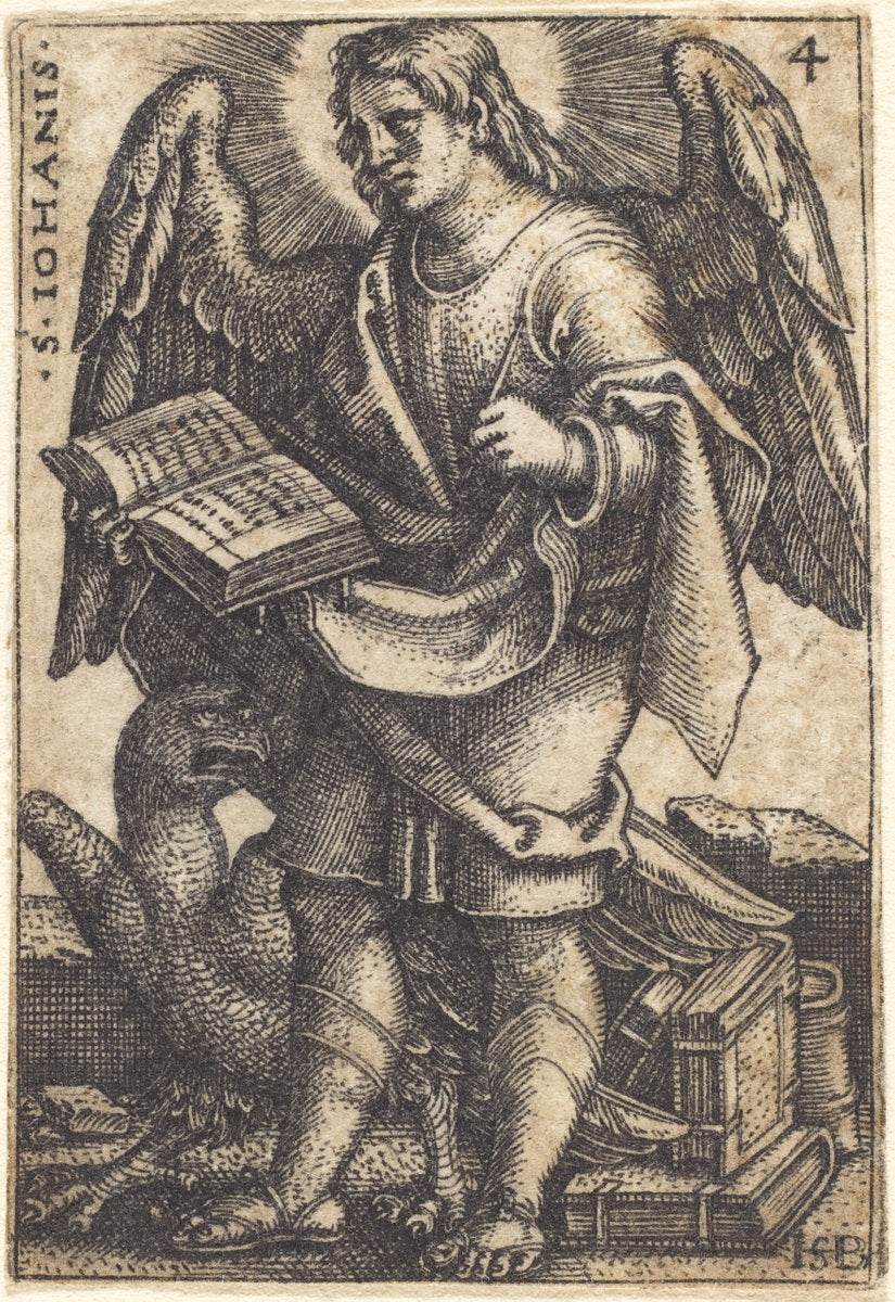John by Sebald Beham (German, 1500 - 1550), 16X12"(A3)Poster Print