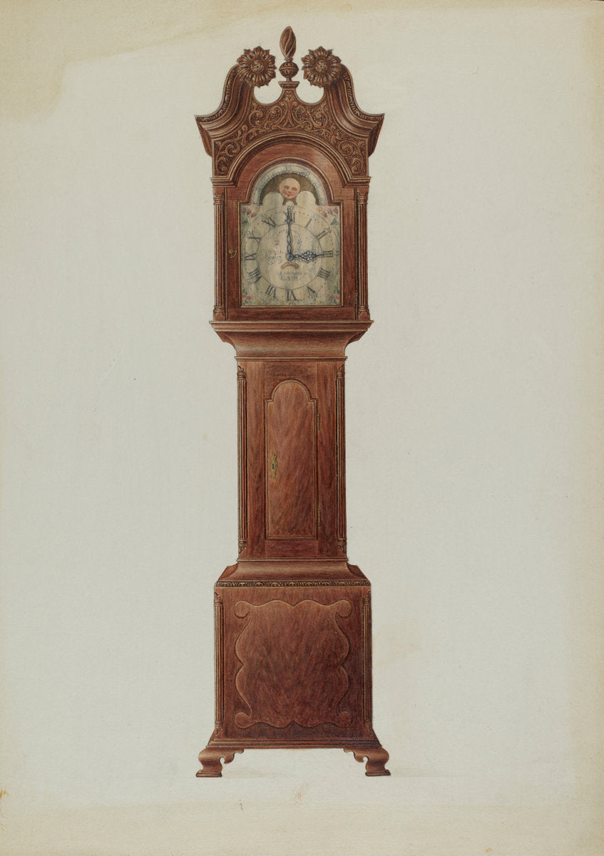 Tall Clock by Frank Wenger (American, active c. 1935), 16X12"(A3)Poster Print