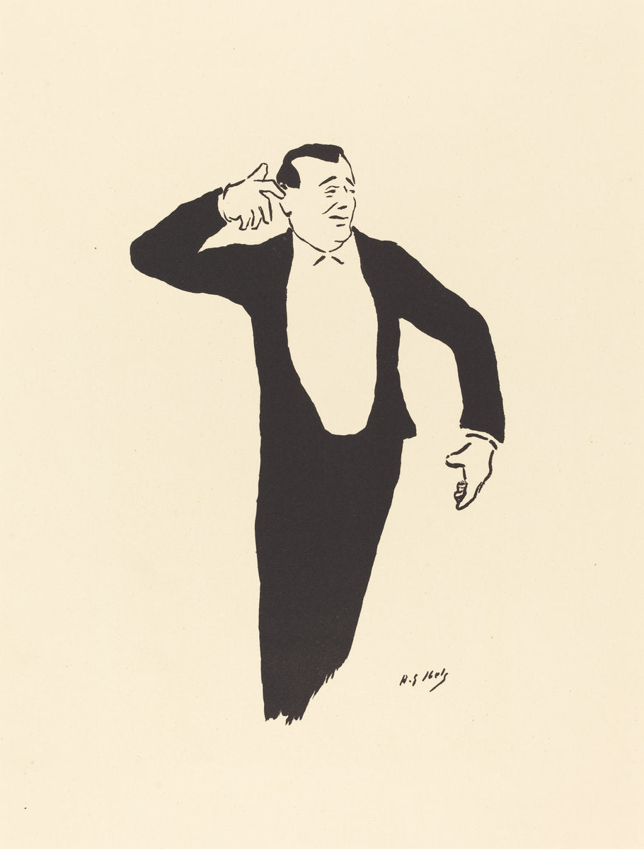 Singer by Henri-Gabriel Ibels (French, 1867 - 1936), 16X12"(A3)Poster Print