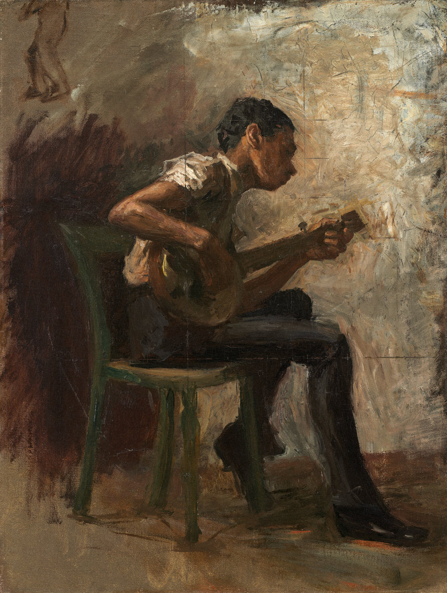 Study for "Negro Boy Dancing": The Banjo Player by Thomas Eakins (American, 1844 - 1916), 16X12"(A3)Poster Print