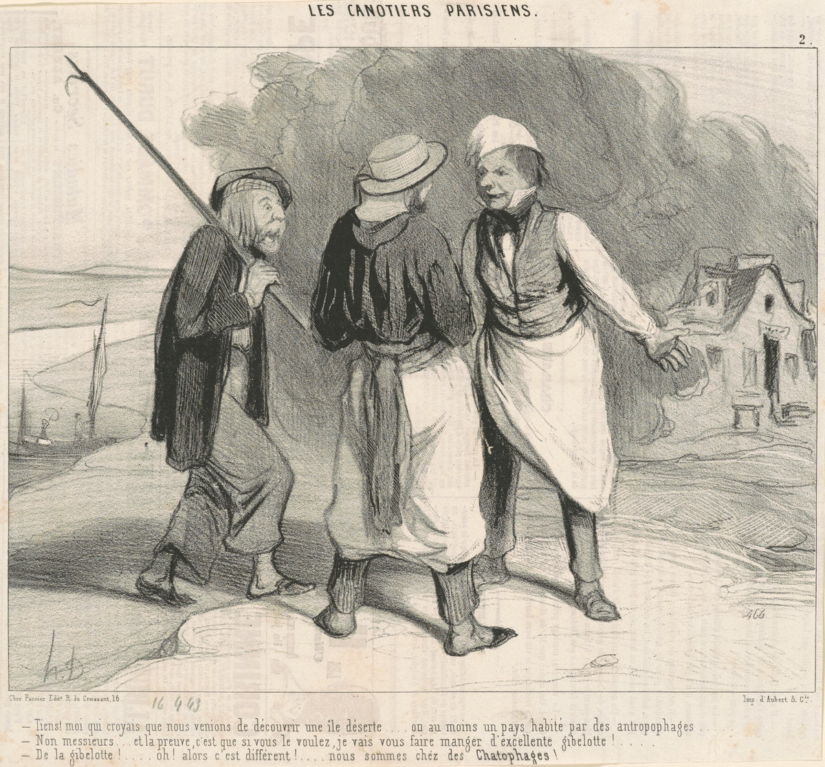 Tiens! Moi qui croyais que nous venions de découvrir ... by Honoré Daumier (French, 1808 - 1879), 16X12"(A3)Poster Print
