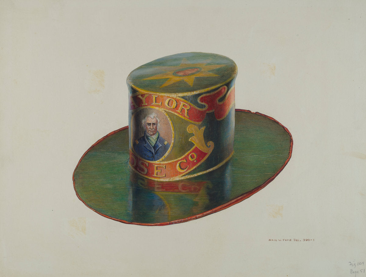 Fireman's Hat by Samuel W. Ford (American, active c. 1935), 16X12"(A3)Poster Print