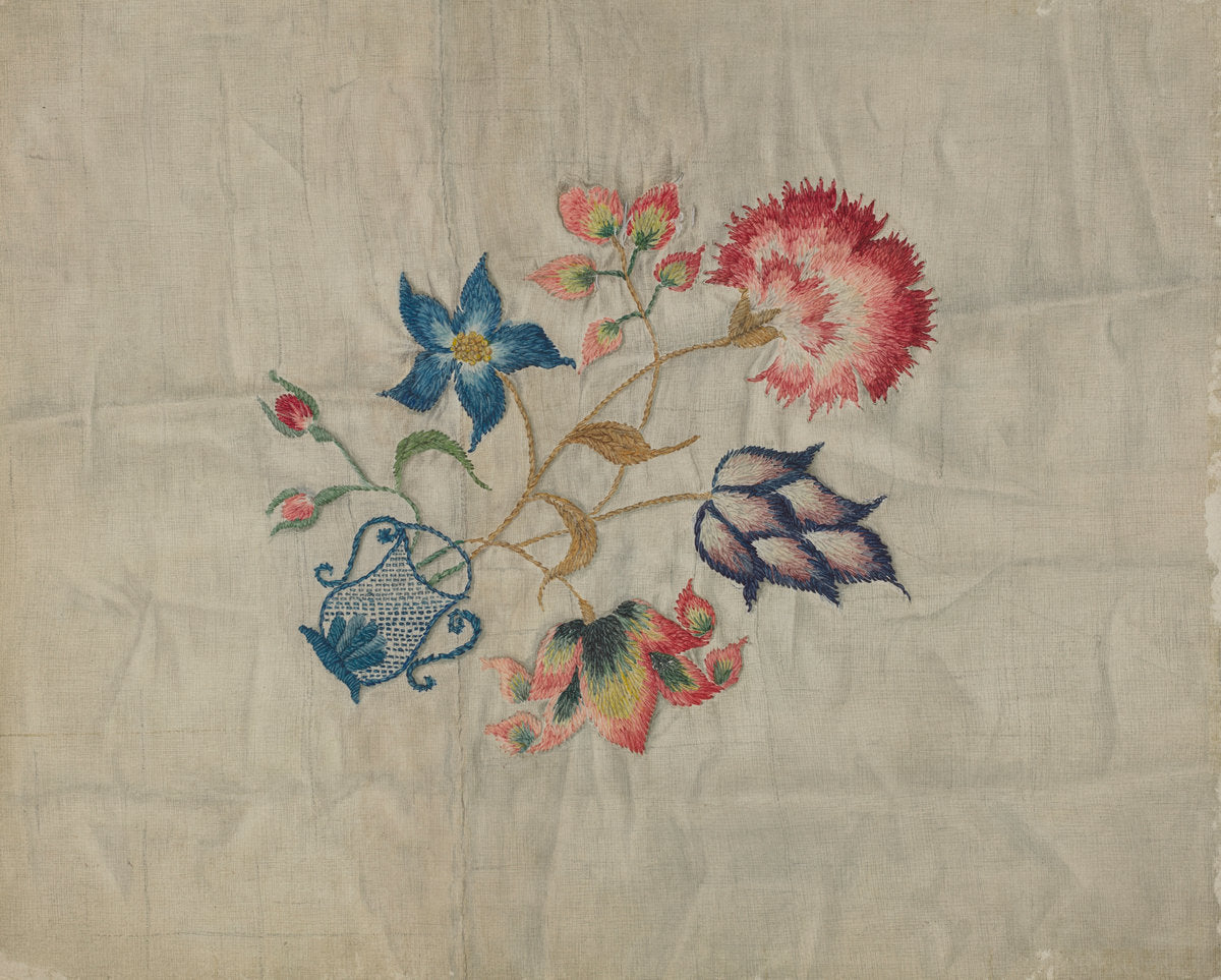 Bed Hanging (Detail) by Martha Elliot (American, active c. 1935), 16X12"(A3)Poster Print