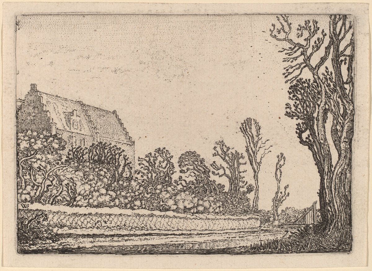 The House with the Stepped Gable by Willem Buytewech (Dutch, 1591/1592 - 1624), 16X12"(A3)Poster Print