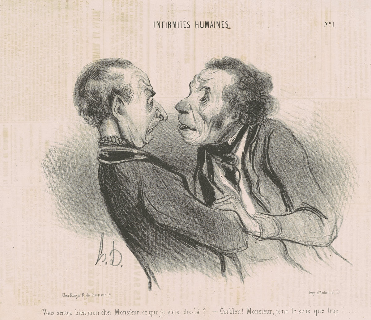 Vous sentez bien, mon cher monsieur... by Honoré Daumier (French, 1808 - 1879), 16X12"(A3)Poster Print