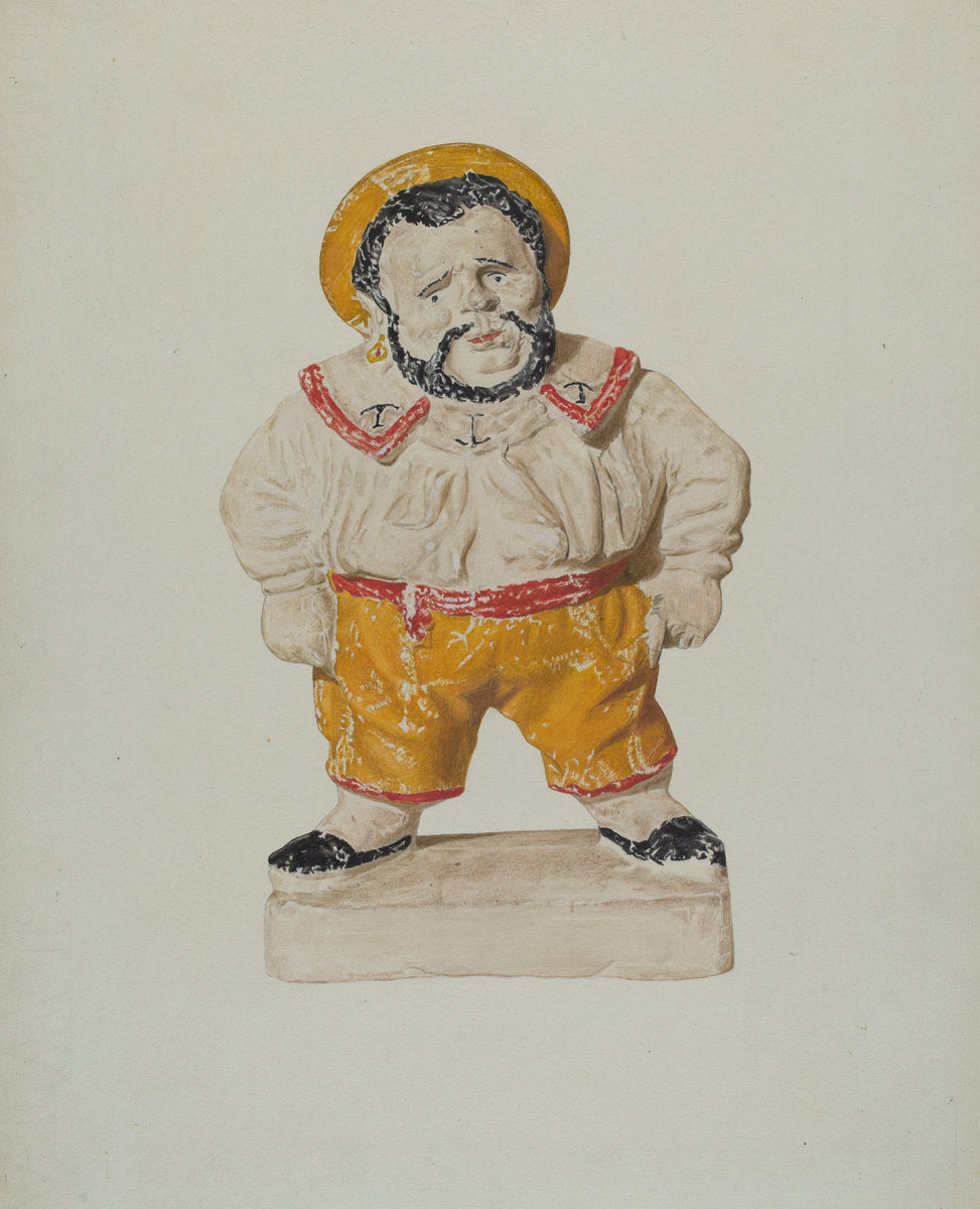 Figure of a Sailor by Lucille Chabot (American, born 1908), 16X12"(A3)Poster Print