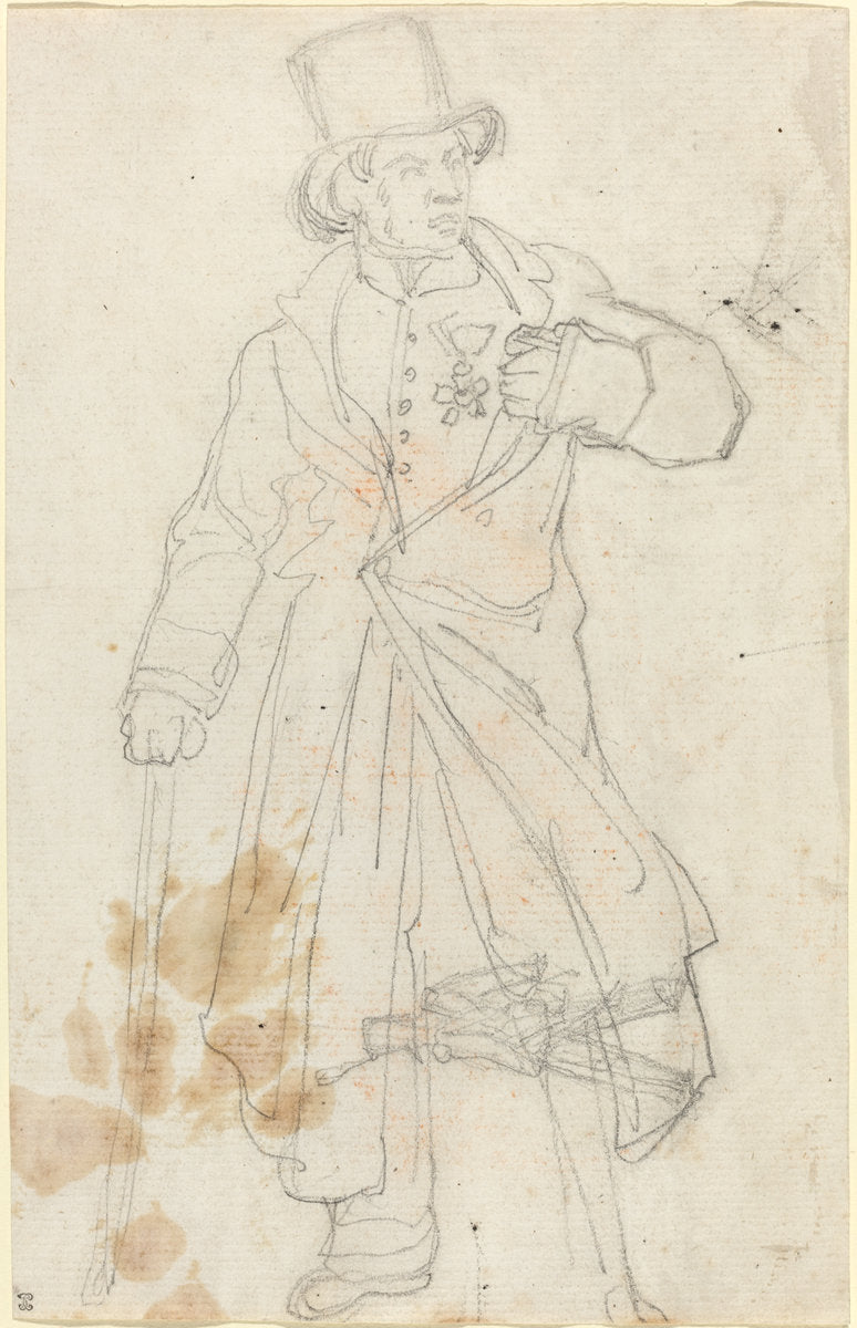 Study for "Swiss Sentry at the Louvre" by Théodore Gericault (French, 1791 - 1824), 16X12"(A3)Poster Print
