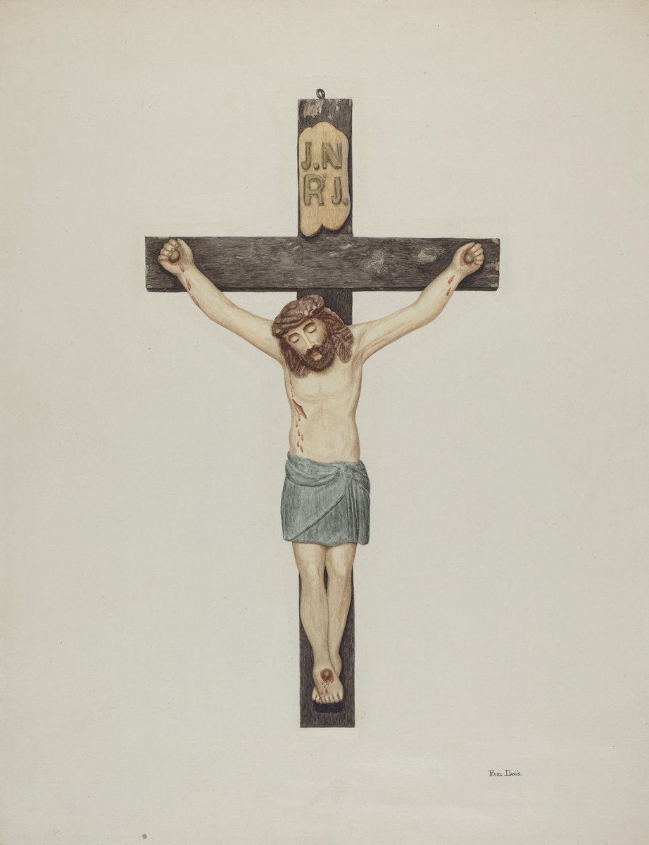 Crucifix by Pearl Davis (American, active c. 1935), 16X12"(A3)Poster Print