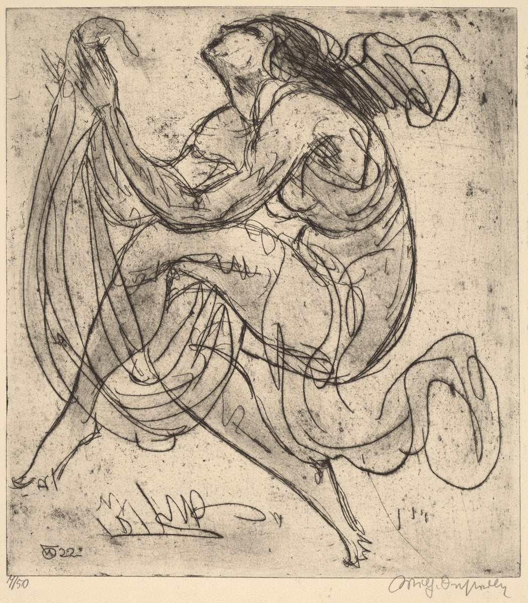 Dancing by Wilhelm Oesterle (German, 1876 - 1928), 16X12"(A3)Poster Print