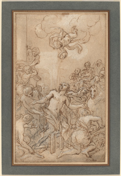 The Martyrdom of Saint Lawrence by Daniel Seiter (Austrian, 1649 - 1705), 16X12"(A3)Poster Print