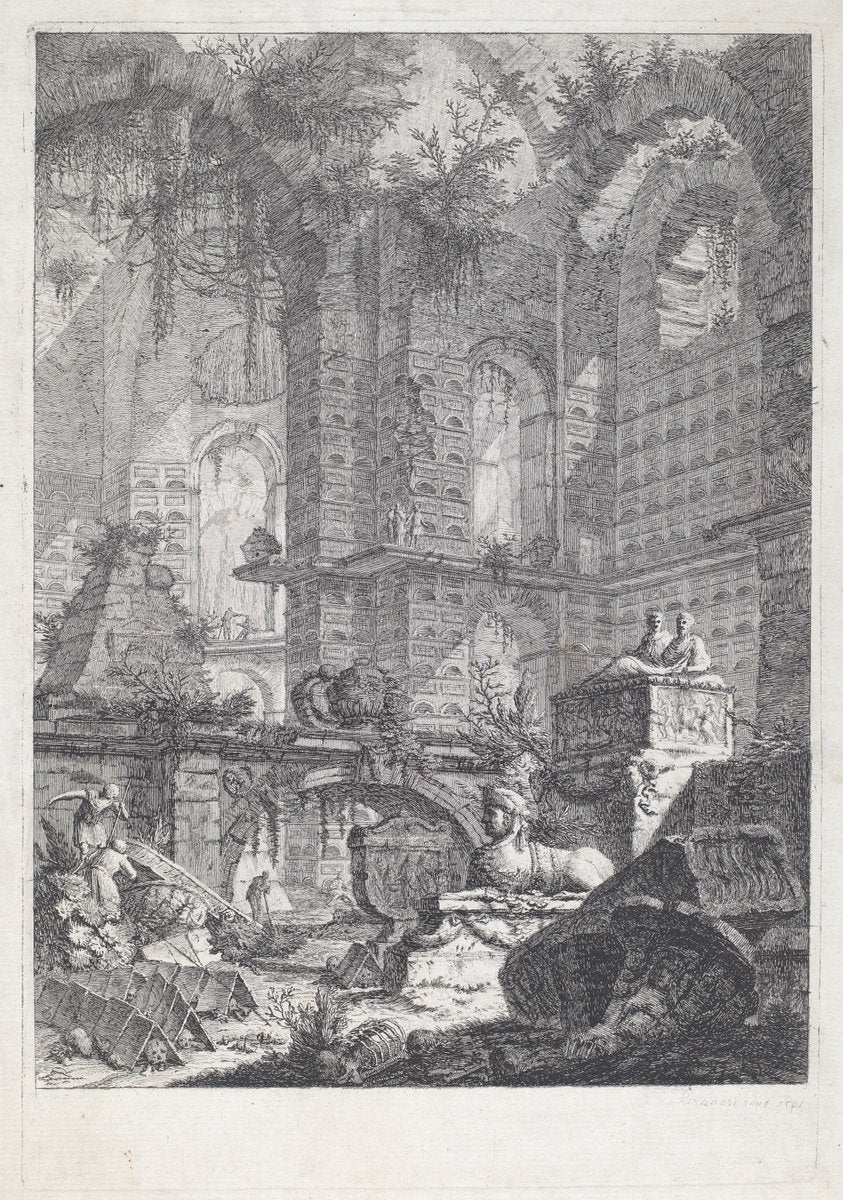 Camera sepolcrale by Giovanni Battista Piranesi (Italian, 1720 - 1778), 16X12"(A3)Poster Print