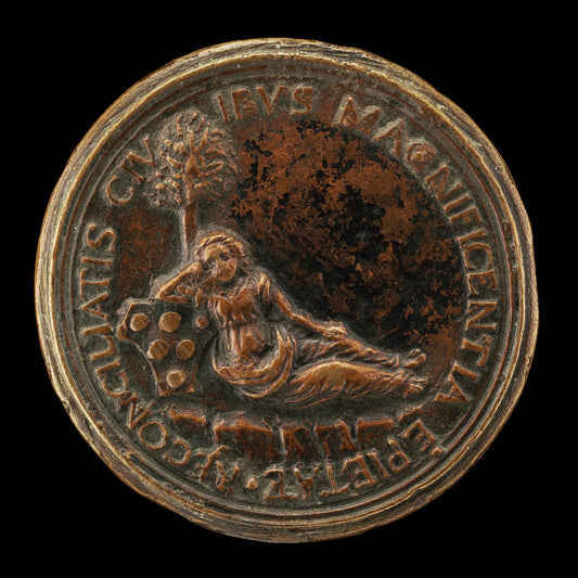 1513/1516 by Roman 16th Century (Florence Leaning on the Medici Shield [reverse]), 16X12"(A3)Poster Print