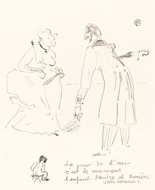 New Year's Greeting (Le compliment du jour de l'an) by Henri de Toulouse-Lautrec (French, 1864 - 1901), 16X12"(A3)Poster Print