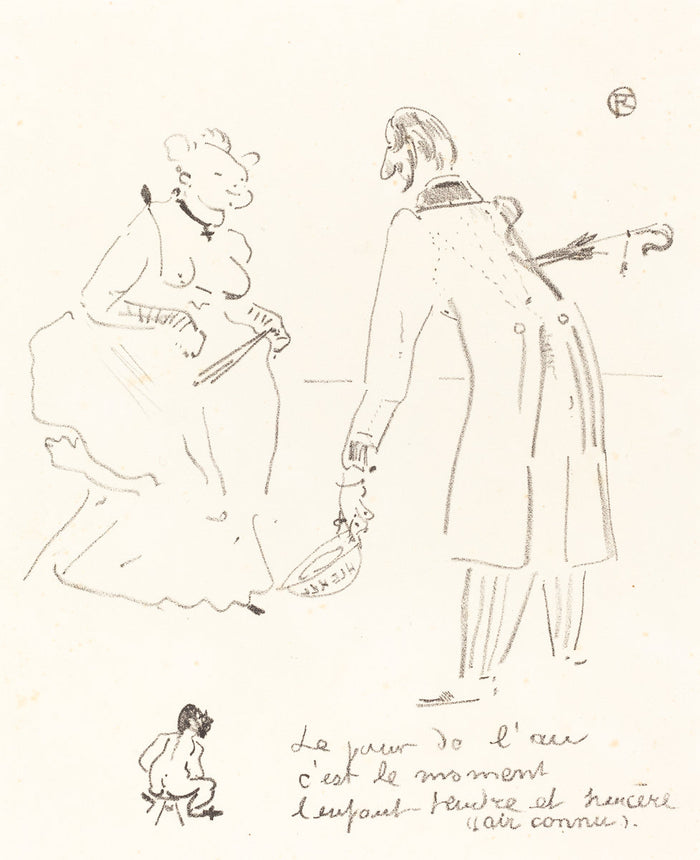 New Year's Greeting (Le compliment du jour de l'an) by Henri de Toulouse-Lautrec (French, 1864 - 1901), 16X12