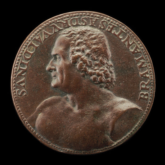 Donato Bramante, c. 1444-1514, Architect [obverse] by Caradosso Foppa (Milanese, c. 1452 - 1526/1527), 16X12"(A3)Poster Print