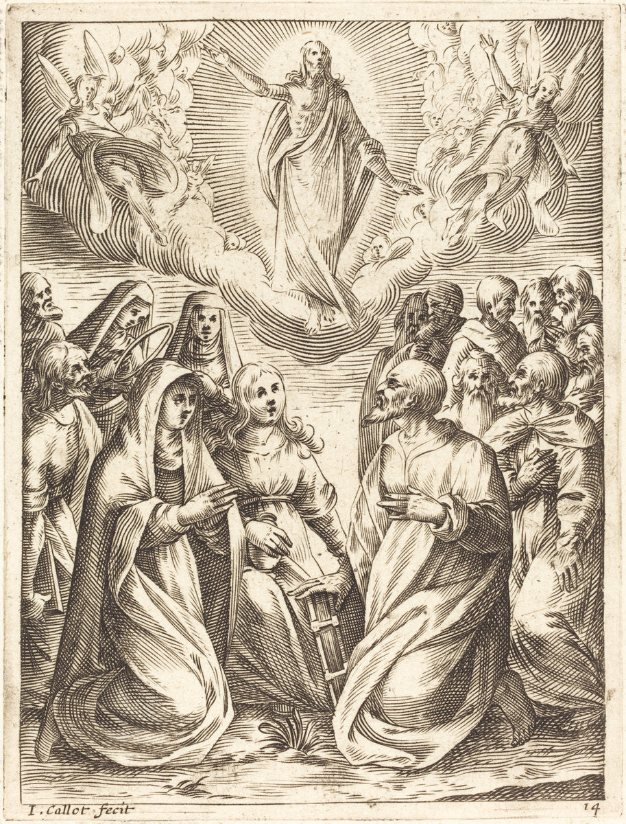 The Ascension by Jacques Callot (French, 1592 - 1635), 16X12"(A3)Poster Print