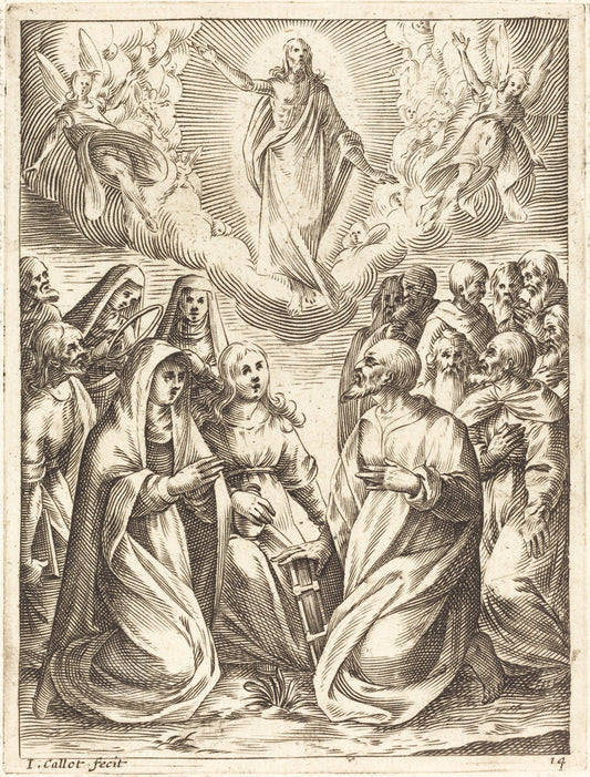The Ascension by Jacques Callot (French, 1592 - 1635), 16X12"(A3)Poster Print