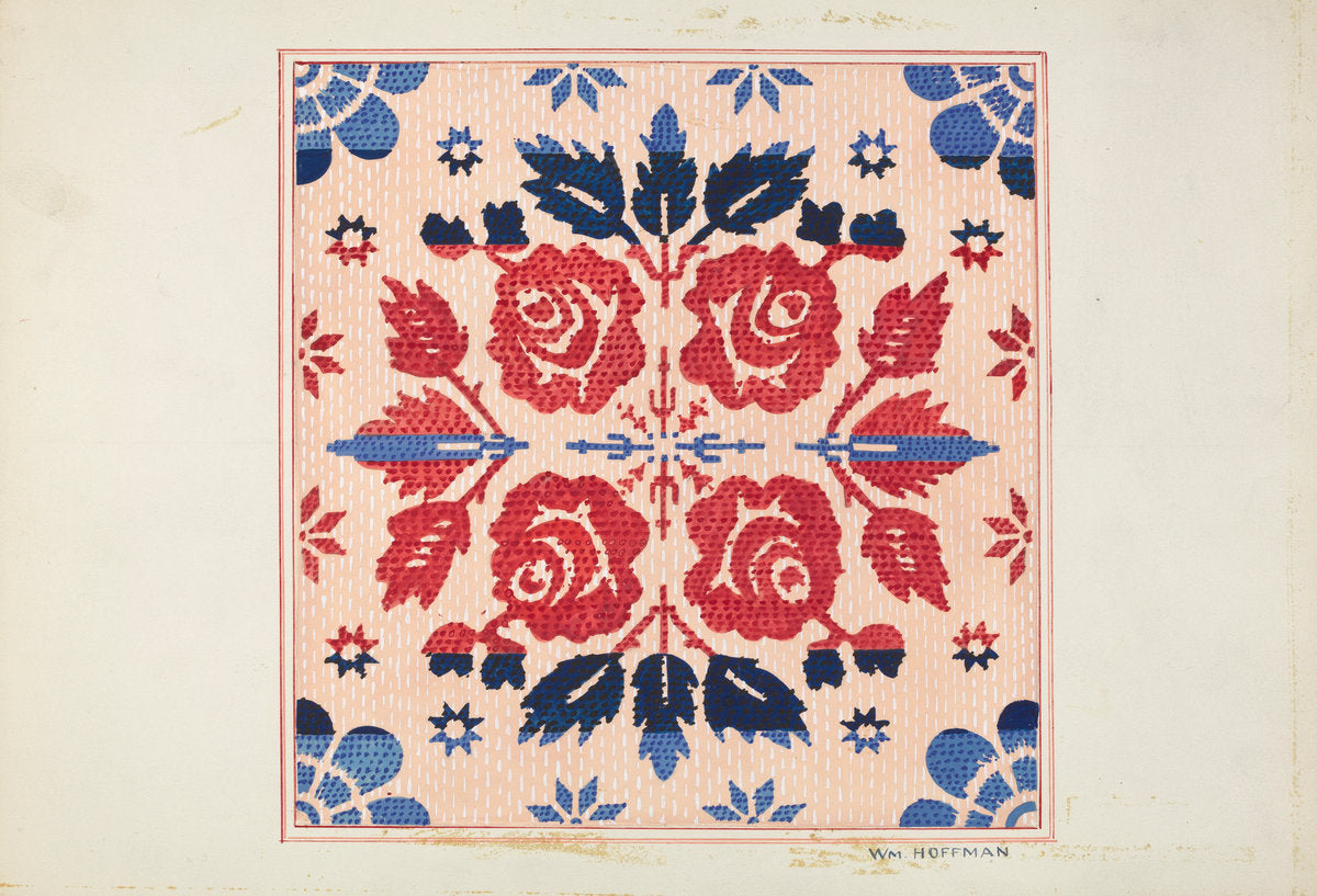 Coverlet by William Hoffman (American, active c. 1935), 16X12"(A3)Poster Print