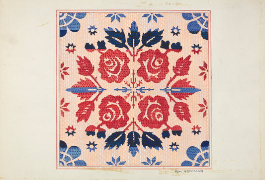 Coverlet by William Hoffman (American, active c. 1935), 16X12"(A3)Poster Print