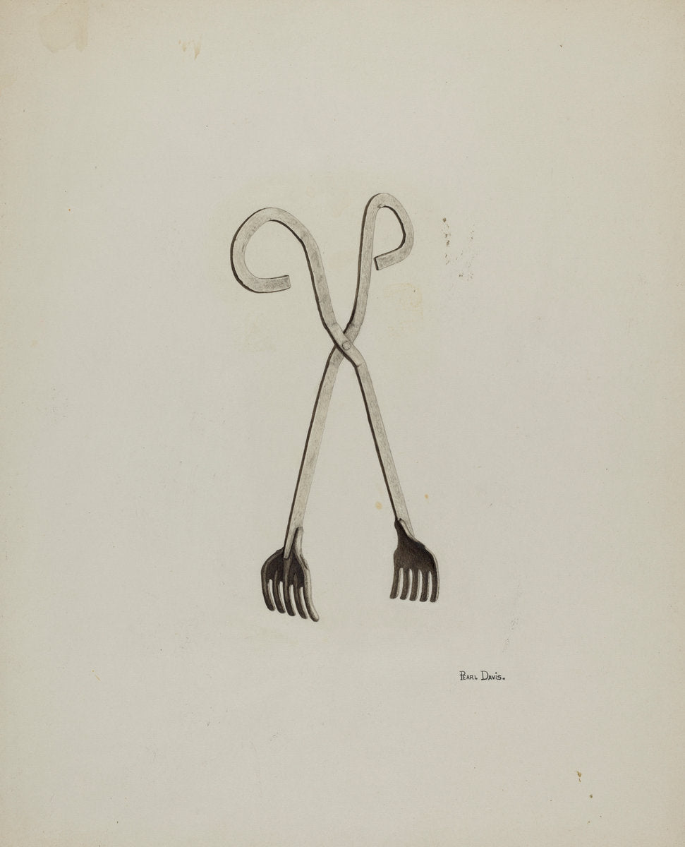 Tongs by Pearl Davis (American, active c. 1935), 16X12"(A3)Poster Print