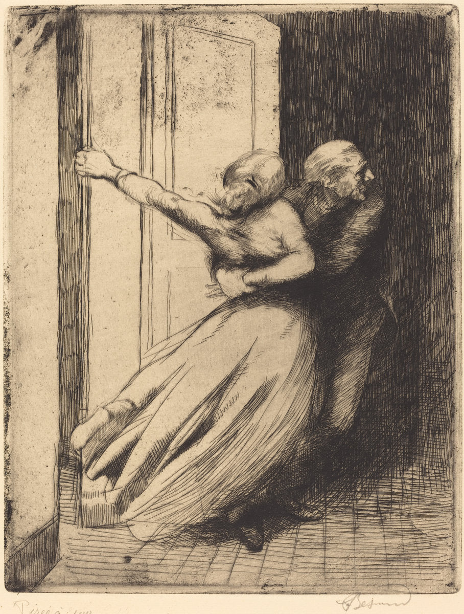 The Rape (Le Viol) by Albert Besnard (French, 1849 - 1934), 16X12"(A3)Poster Print