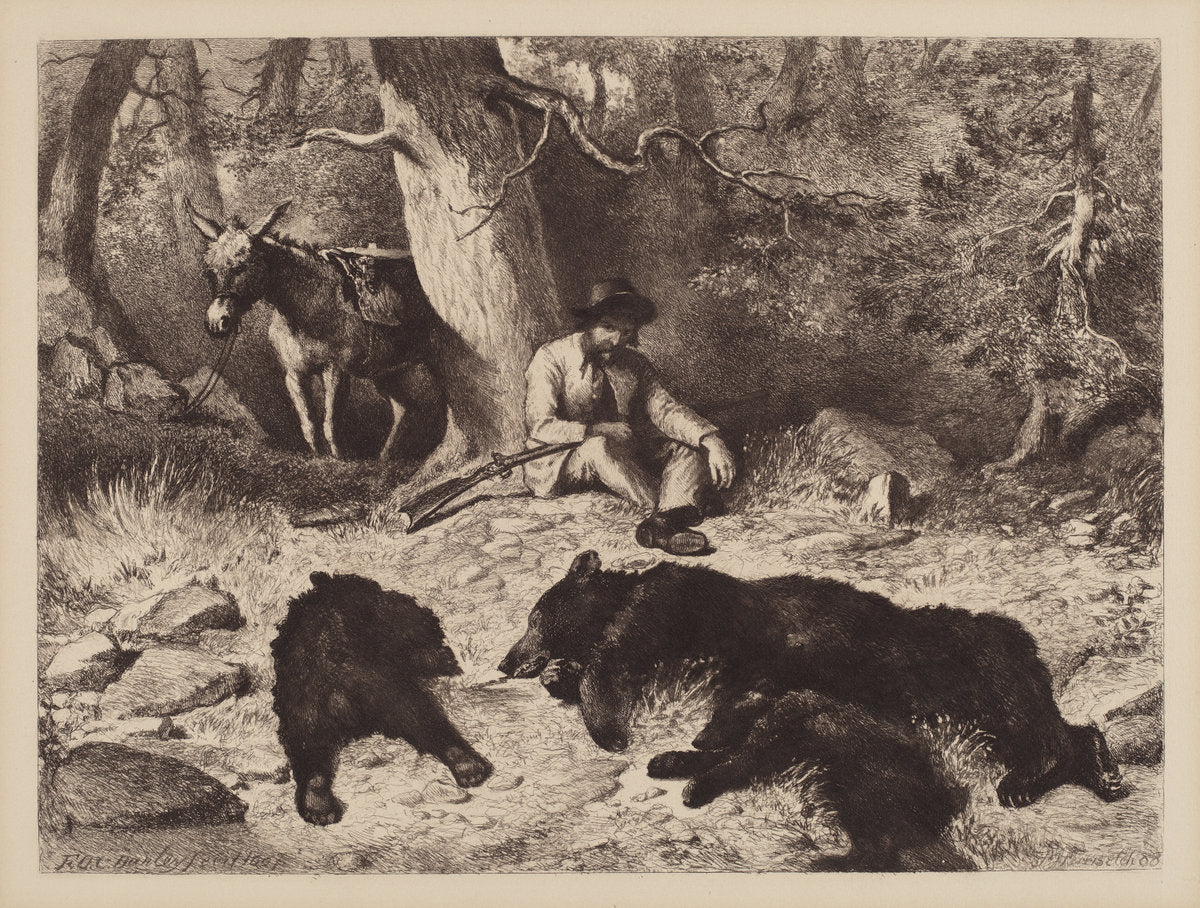 After a Good Day's Sport by Stephen James Ferris after Felix Octavius Carr Darley (American, 1835 - 1915), 16X12"(A3)Poster Print