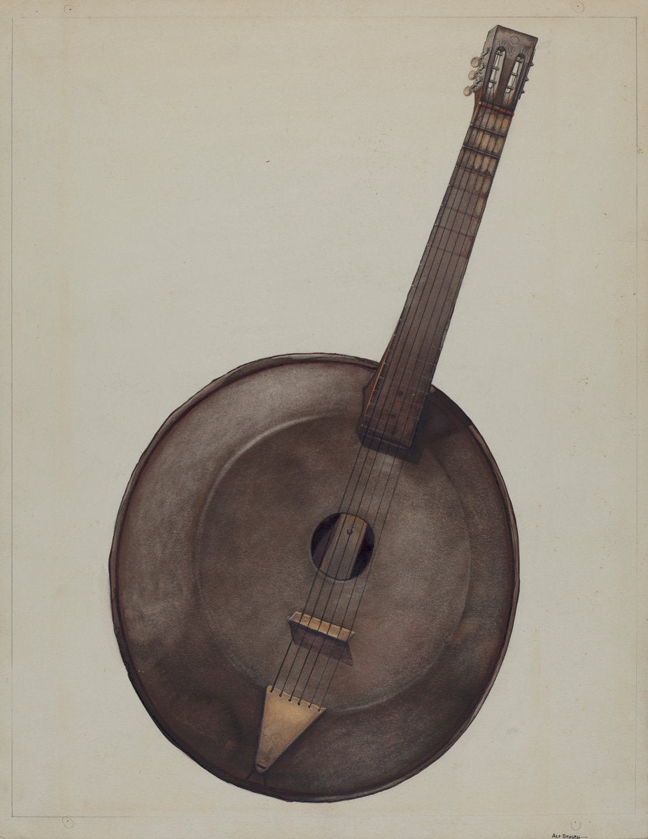 Banjo by Alf Bruseth (American, active c. 1935), 16X12"(A3)Poster Print