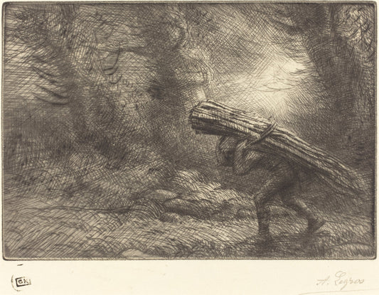 Return to the Cottage (Le retour a la chaumiere) by Alphonse Legros (French, 1837 - 1911), 16X12"(A3)Poster Print