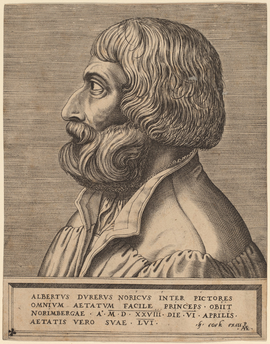 Albrecht Durer by Pieter van der Heyden (Flemish, active c. 1551/1572), 16X12"(A3)Poster Print