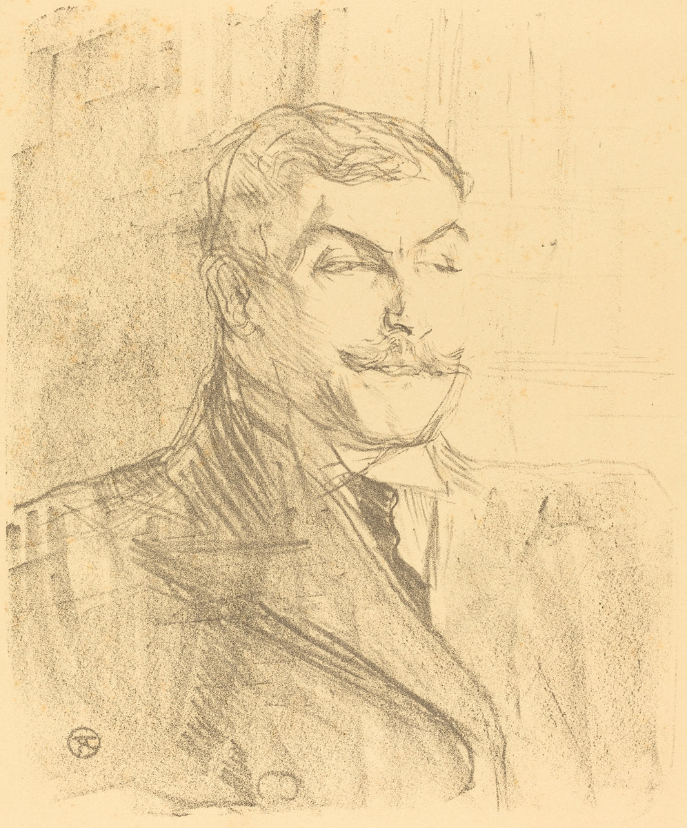 Lucien Guitry by Henri de Toulouse-Lautrec (French, 1864 - 1901), 16X12"(A3)Poster Print