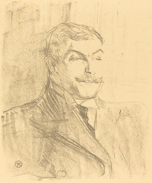 Lucien Guitry by Henri de Toulouse-Lautrec (French, 1864 - 1901), 16X12"(A3)Poster Print