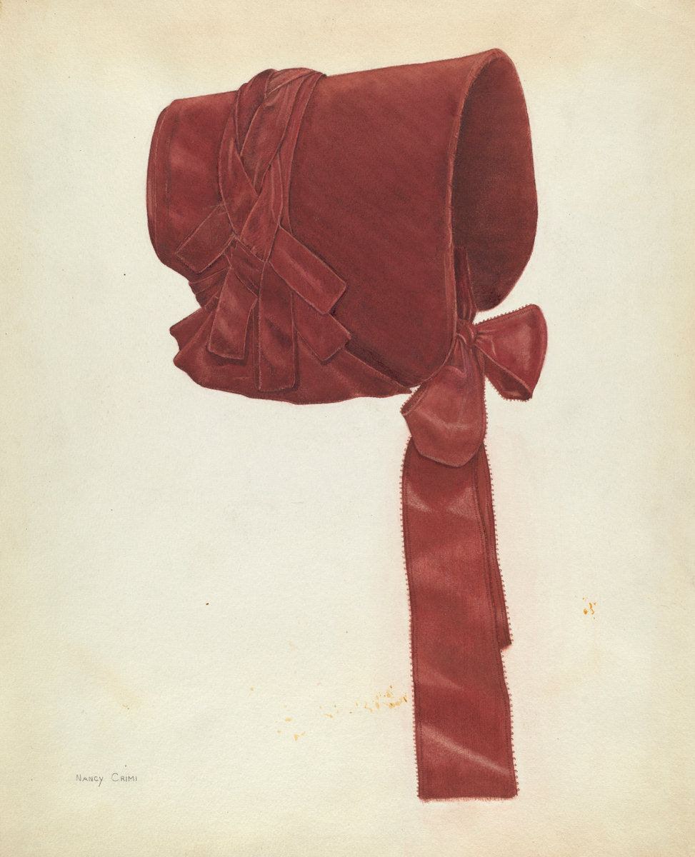 Poke Bonnet by Nancy Crimi (American, active c. 1935), 16X12"(A3)Poster Print