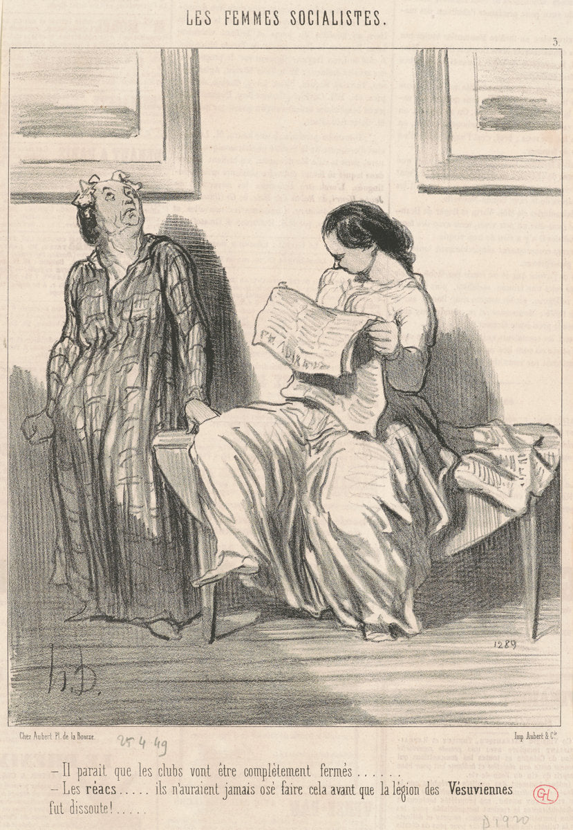 Il parait que les clubs vont être ... fermés ... by Honoré Daumier (French, 1808 - 1879), 16X12"(A3)Poster Print
