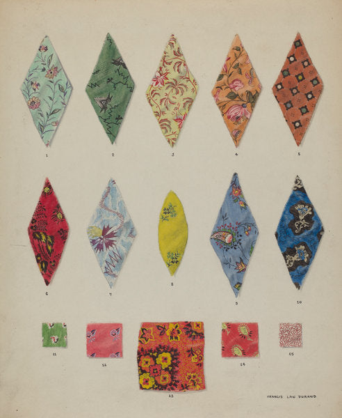 Detail of Quilt by Francis Law Durand (American, active c. 1935), 16X12"(A3)Poster Print