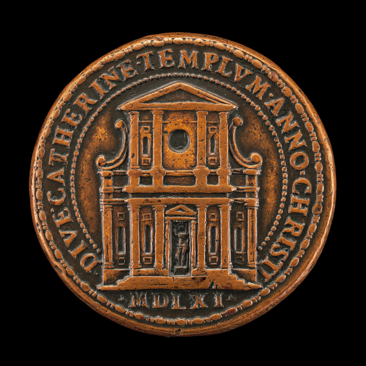 Facade of Santa Caterina dei Funari, Rome [reverse] by Giovan Federico Bonzagni (Parmese, after 1507 - 1588), 16X12"(A3)Poster Print