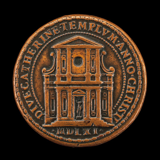 Facade of Santa Caterina dei Funari, Rome [reverse] by Giovan Federico Bonzagni (Parmese, after 1507 - 1588), 16X12"(A3)Poster Print