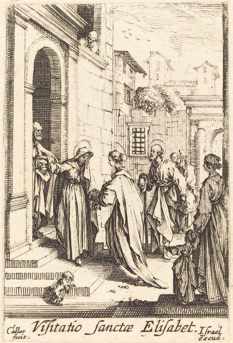The Visitation by Jacques Callot (French, 1592 - 1635), 16X12"(A3)Poster Print