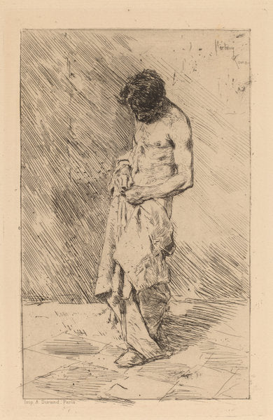 Un Pouilleux (Flea Seeker) by Mariano Fortuny y Carbó (Spanish, 1838 - 1874), 16X12"(A3)Poster Print