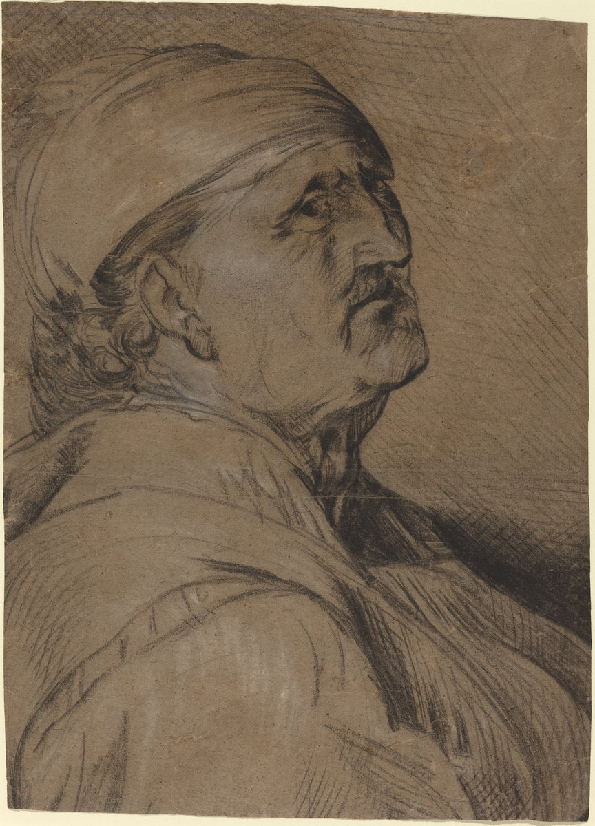 Head of an Old Man by Attributed to Gerrit Claesz Bleker (Dutch, active 1628 - 1656), 16X12"(A3)Poster Print