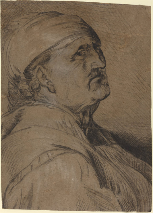 Head of an Old Man by Attributed to Gerrit Claesz Bleker (Dutch, active 1628 - 1656), 16X12"(A3)Poster Print